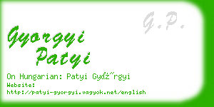 gyorgyi patyi business card